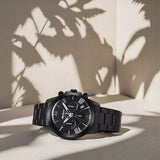 TITAN Octane Classic Sporty Black Dial Stainless Steel Strap Watch 90152NM01