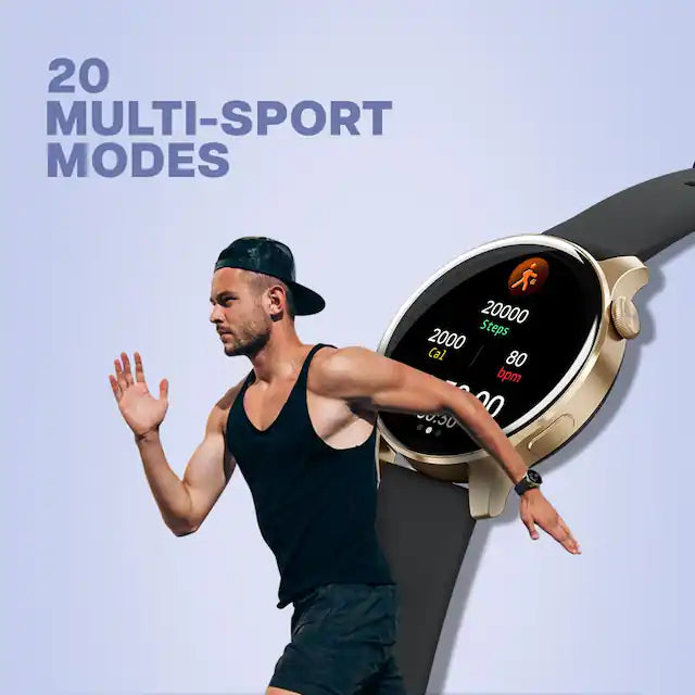 Titan Talk- Touch Screen Watch with Blue Strap, BT Calling, AI- Voice Assistant, and Amoled Display 90156AP04 - KRISHNA WATCH COMPANY