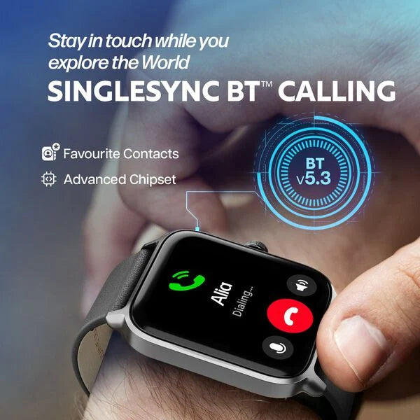 Titan Traveller with 4.52 cm AMOLED Display, BT Calling, India's First FitVerse Smartwatch with Brown Leather Strap 90166ap03 - KRISHNA WATCH COMPANY