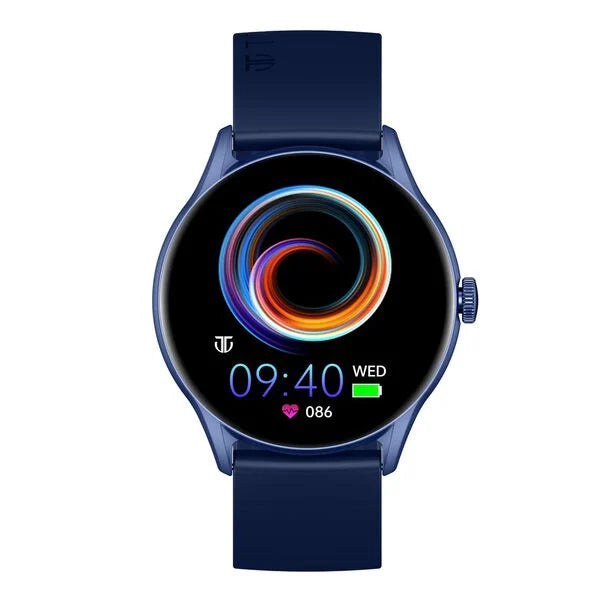 Titan Evoke Blue: Luminous AMOLED Display & Water-Resistant Smartwatch 90172ap02 - KRISHNA WATCH COMPANY