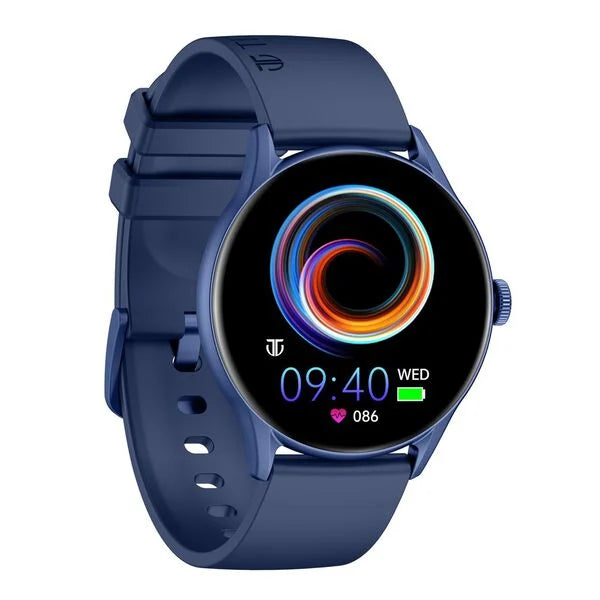 Titan Evoke Blue: Luminous AMOLED Display & Water-Resistant Smartwatch 90172ap02 - KRISHNA WATCH COMPANY