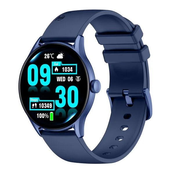 Titan Evoke Blue: Luminous AMOLED Display & Water-Resistant Smartwatch 90172ap02 - KRISHNA WATCH COMPANY