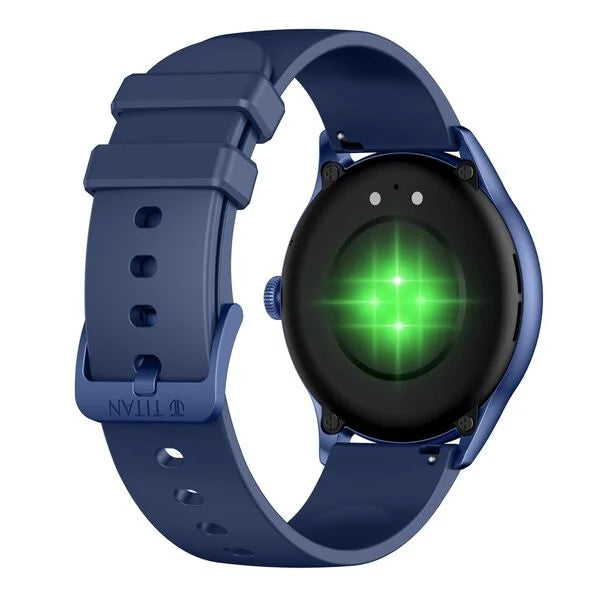 Titan Evoke Blue: Luminous AMOLED Display & Water-Resistant Smartwatch 90172ap02 - KRISHNA WATCH COMPANY