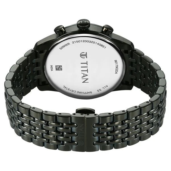 Titan Micromotors Olive Dial Watch for Men 90179qm01