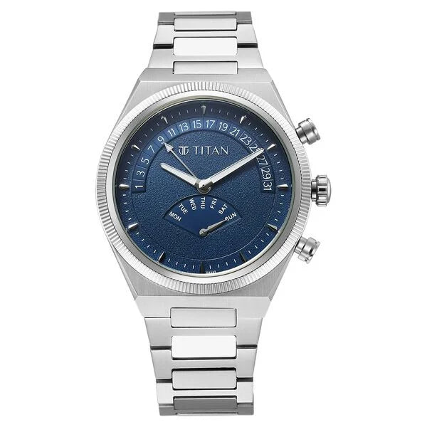 Titan Micromotors Blue Dial Watch for Men 90180sm01 - KRISHNA WATCH COMPANY