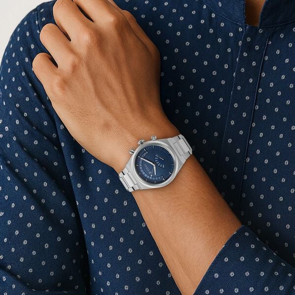 Titan Micromotors Blue Dial Watch for Men 90180sm01