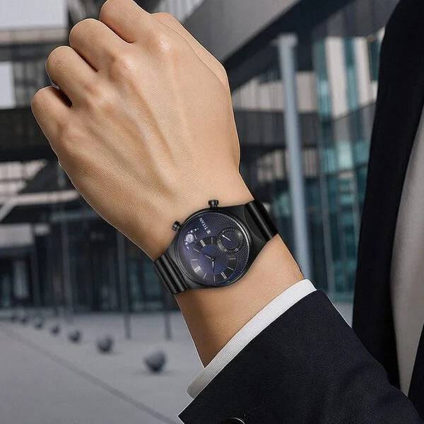 Titan Micromotors Blue Dial Watch for Men 90181nm01