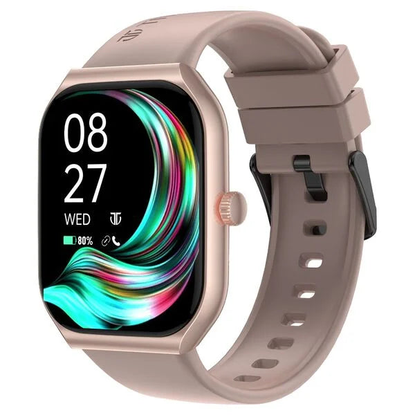 Titan Smart Watch with 4.97 CM Super AMOLED Display | 410 x 502 Pixel Resolution | AI Voice Assistant With Beige Strap 90188AP06 - KRISHNA WATCH COMPANY
