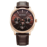 Titan Classique Suave Quartz Brown Dial Watch for Men - 90189WL01