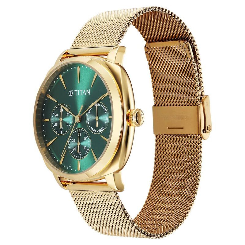Titan Classique green dial Men watch - 90189YM01 - KRISHNA WATCH COMPANY