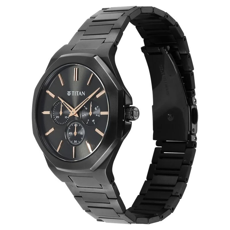 Titan Classic Slim Multifunction Quartz Watch For Men - 90198NM01 - KRISHNA WATCH COMPANY