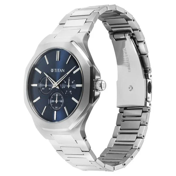 Titan Classic Slim Multifunction Watch For Men - 90198SM01 - KRISHNA WATCH COMPANY