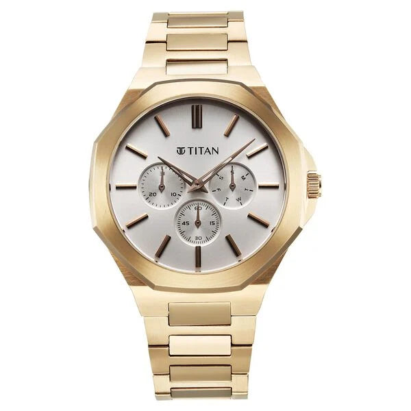 Titan Classic Slim Multifunction Quartz Watch For Men - 90198WM01