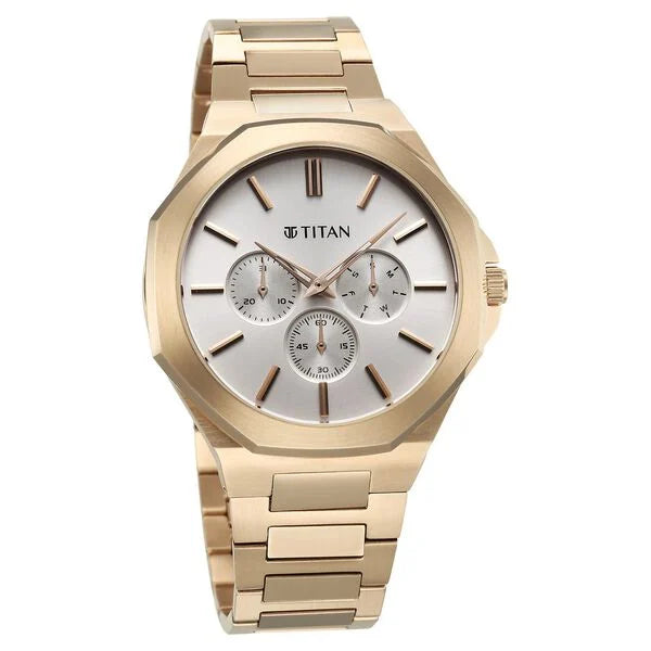 Titan Classic Slim Multifunction Quartz Watch For Men - 90198WM01 - KRISHNA WATCH COMPANY