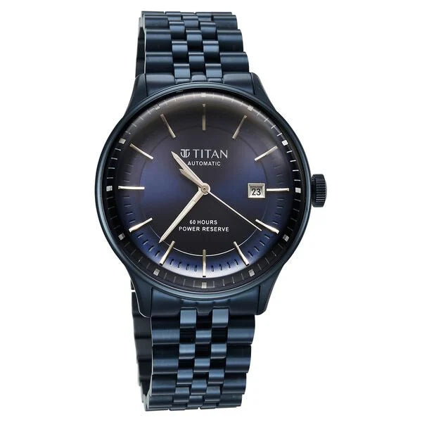 Titan Weekender 60 Hours Power Reserve Concealed Automatic Watch for Men 90201qm01 - KRISHNA WATCH COMPANY