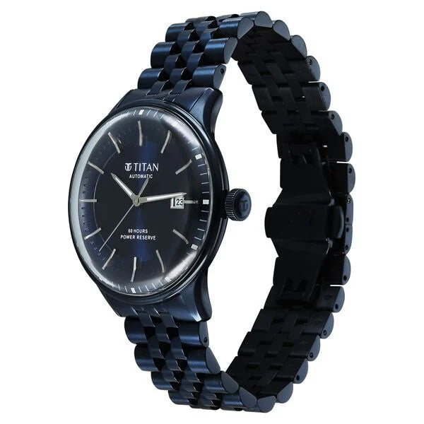 Titan Weekender 60 Hours Power Reserve Concealed Automatic Watch for Men 90201qm01 - KRISHNA WATCH COMPANY