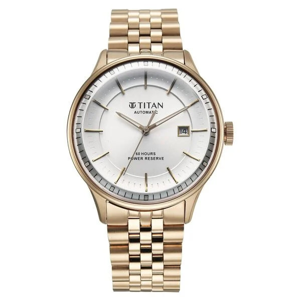 Titan Weekender 60 Hours Power Reserve Concealed Automatic Watch for Men 90201wm01 - KRISHNA WATCH COMPANY