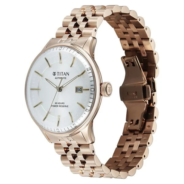 Titan Weekender 60 Hours Power Reserve Concealed Automatic Watch for Men 90201wm01 - KRISHNA WATCH COMPANY
