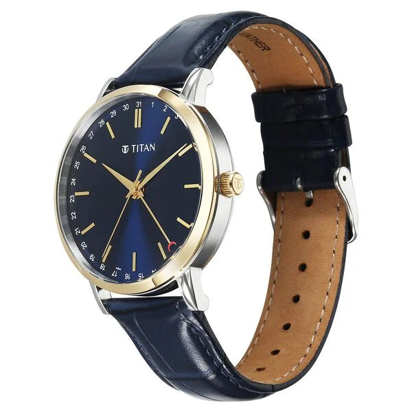 Titan Elegance Analog Watch for Men - 90202BL01 - KRISHNA WATCH COMPANY