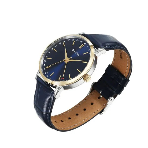 Titan Elegance Analog Watch for Men - 90202BL01 - KRISHNA WATCH COMPANY