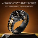 Titan Heritage Premium Smartwatch with All SS Design, 3.6 CM AMOLED Display, BT Calling, Advanced Chipset, Titan Health 90207nm01