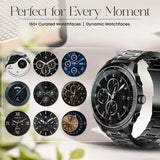 Titan Heritage Premium Smartwatch with All SS Design, 3.6 CM AMOLED Display, BT Calling, Advanced Chipset, Titan Health 90207nm01