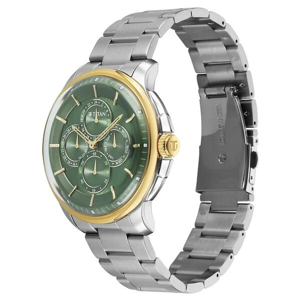 Titan Classique Four Eye Multifunction Watch for Men 90217BM02 - KRISHNA WATCH COMPANY