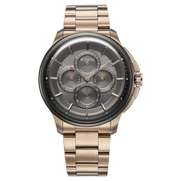 Titan Classique Four Eye Multifunction Watch for Men 90217KM02 - KRISHNA WATCH COMPANY