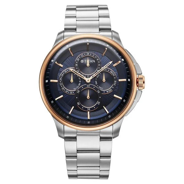 Titan Classique Four Eye Multifunction Watch for Men 90217KM04 - KRISHNA WATCH COMPANY