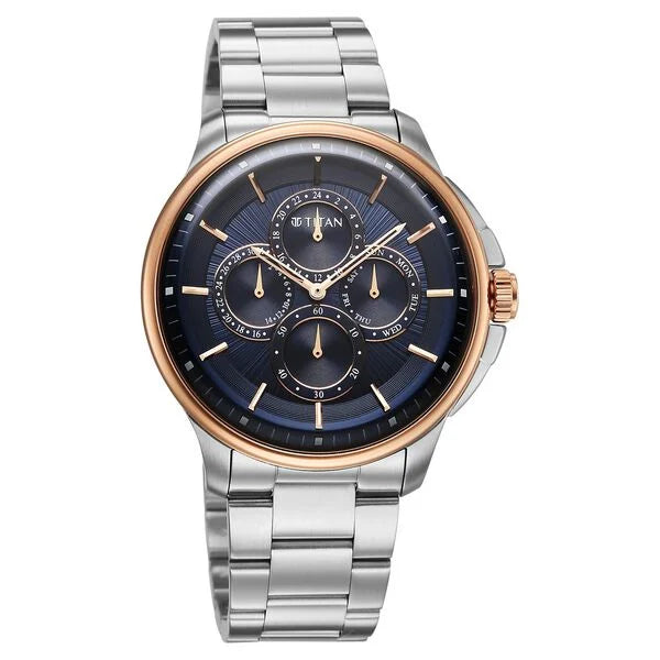 Titan Classique Four Eye Multifunction Watch for Men 90217KM04 - KRISHNA WATCH COMPANY