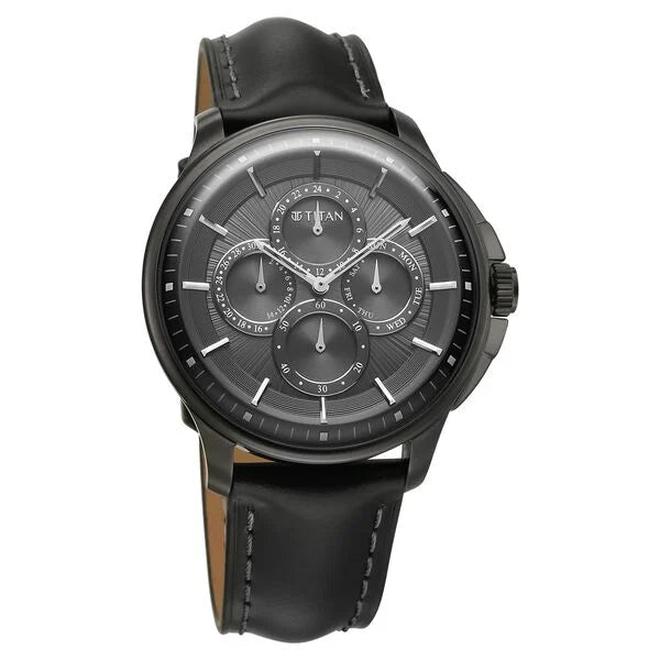 Titan Classique Four Eye Multifunction Watch for Men 90217QL01 - KRISHNA WATCH COMPANY
