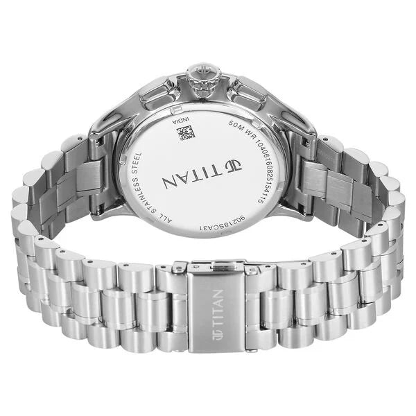 Titan Classique Half Cut Chronograph Analog Watch for Men 90218sm02 - KRISHNA WATCH COMPANY