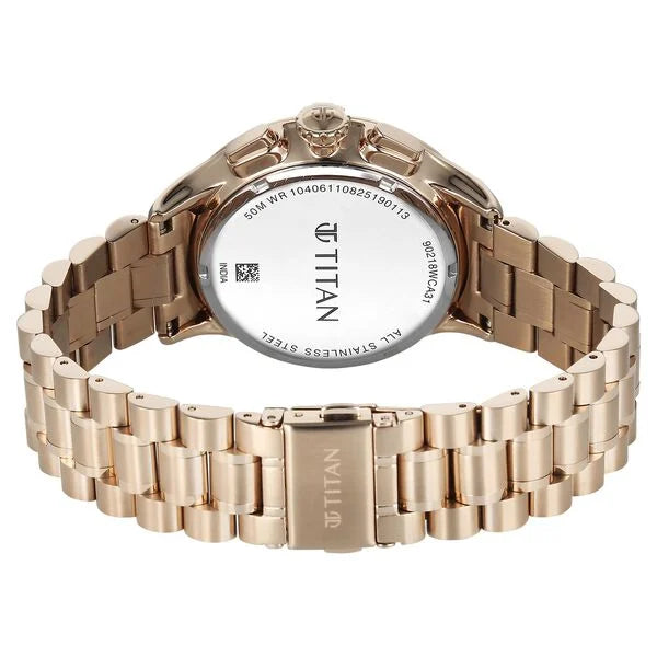 Titan Classique Four Eye Multifunction Watch for Men - 90218WM01 - KRISHNA WATCH COMPANY