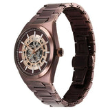 Titan Nexus Skeletal Automatic Analog with Brown Dial Brown Stainless Steel Strap Watch for Men - 90221QM01