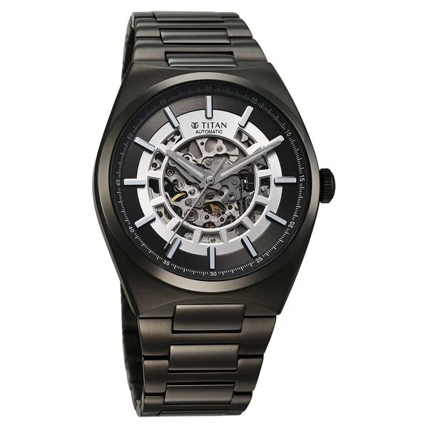 Titan Nexus Skeletal Automatic Analog Watch for Men - 90221QM02 - KRISHNA WATCH COMPANY