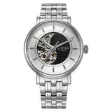 Titan Yin Yang Skeletal Automatic Analog with Black Dial Silver Stainless Steel Strap Watch for Men 90222sm01