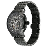 Titan Phoenix Skeletal Automatic Analog with Gun Dial Black Stainless Steel Strap Watch for Men 90223nm01