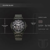 Titan Phoenix Skeletal Automatic Analog with Gun Dial Black Stainless Steel Strap Watch for Men 90223nm01 - KRISHNA WATCH COMPANY