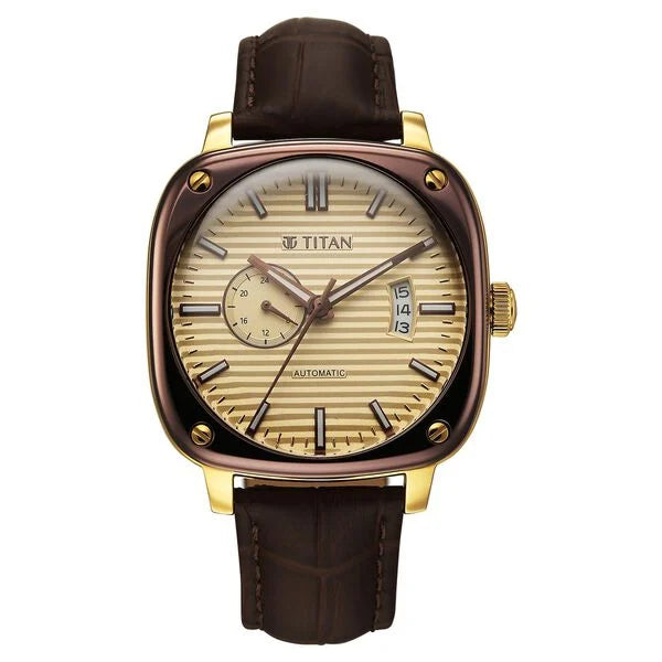 Titan Vintage Concealed Automatic Watch for Men 90225kl03