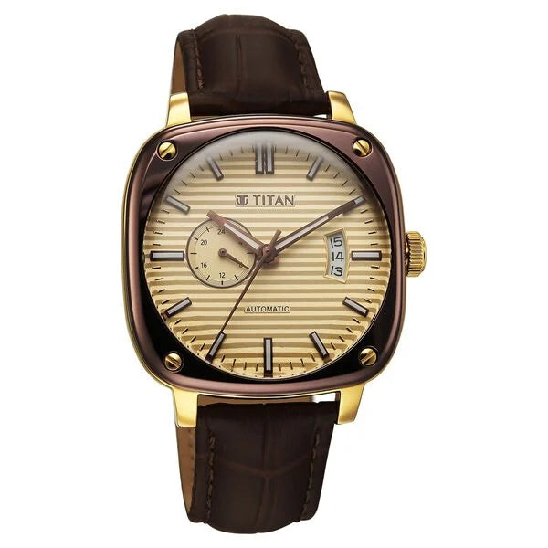 Titan Vintage Concealed Automatic Watch for Men 90225kl03 - KRISHNA WATCH COMPANY