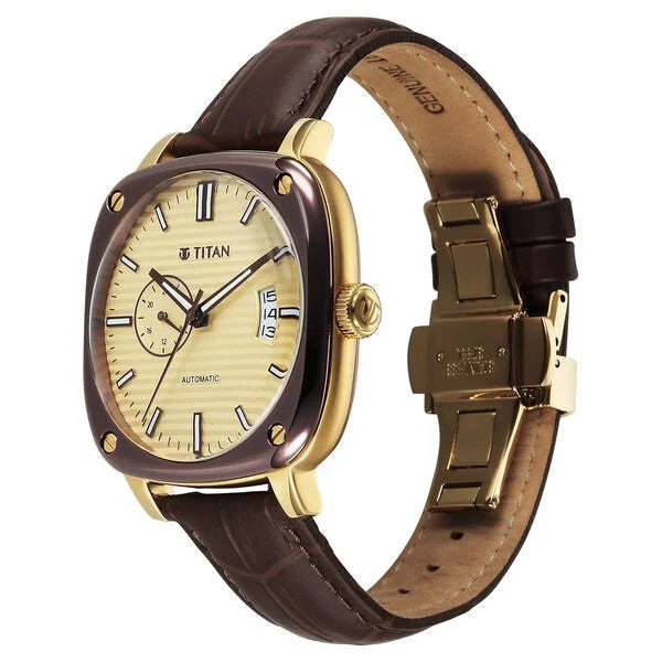 Titan Vintage Concealed Automatic Watch for Men 90225kl03 - KRISHNA WATCH COMPANY