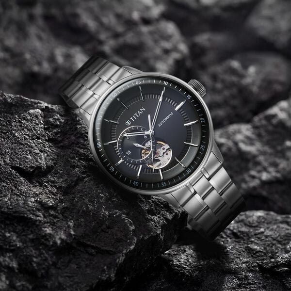 Titan Orbital Open Heart Automatic Watch for Men 90226sm01 - KRISHNA WATCH COMPANY