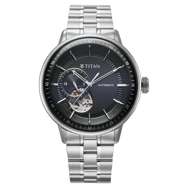 Titan Orbital Open Heart Automatic Watch for Men 90226sm01 - KRISHNA WATCH COMPANY