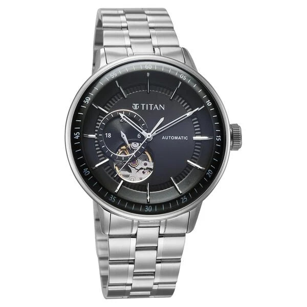 Titan Orbital Open Heart Automatic Watch for Men 90226sm01 - KRISHNA WATCH COMPANY
