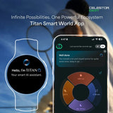 Titan Celestor Swift GPS Smartwatch with Advanced Badminton Mode, Zone Based Training ,AI Brief & Titan Q-Blue 90247ap02c