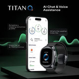 Titan EVOKE S Smartwatch with 1.7" AMOLED Display AI Chat Smart Glance Flush strap Transition Magnetic Precision Buckle 90249qp01k