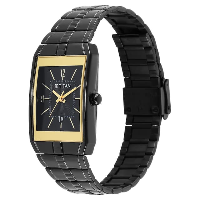 TITAN Karishma Black Dial Brass Strap Watch 9151NM01 / NS9151NM01 - KRISHNA WATCH COMPANY