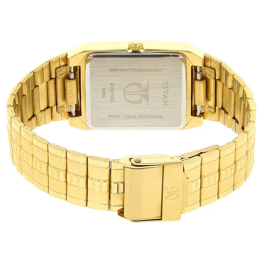 Titan Silver Dial Golden Metal Strap Watch NP9151YM01 - KRISHNA WATCH COMPANY