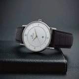 Titan Classic White Dial Analog watch for Men - 9162SL04