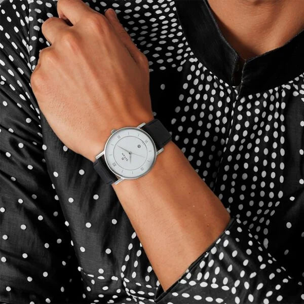 Titan Classic White Dial Analog watch for Men - 9162SL04 - KRISHNA WATCH COMPANY